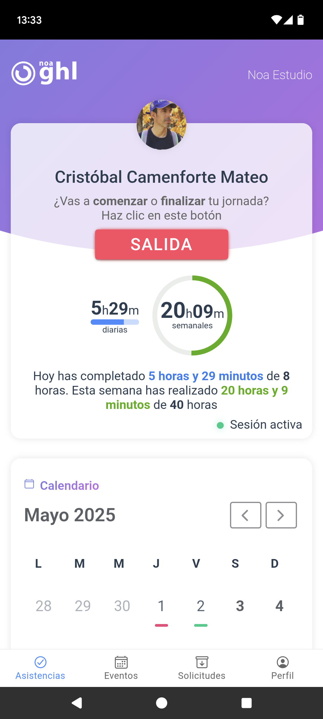 Captura de pantalla de App de Noa GHL 1