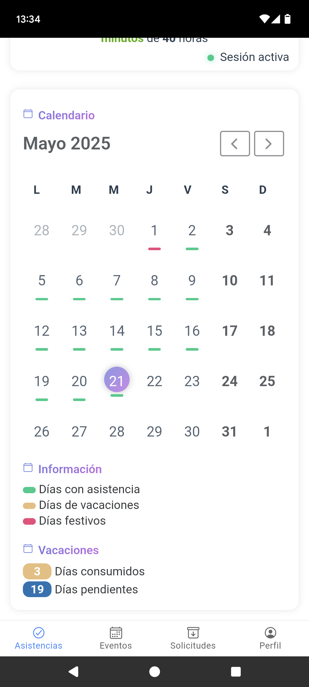 Captura de pantalla de App de Noa GHL 2